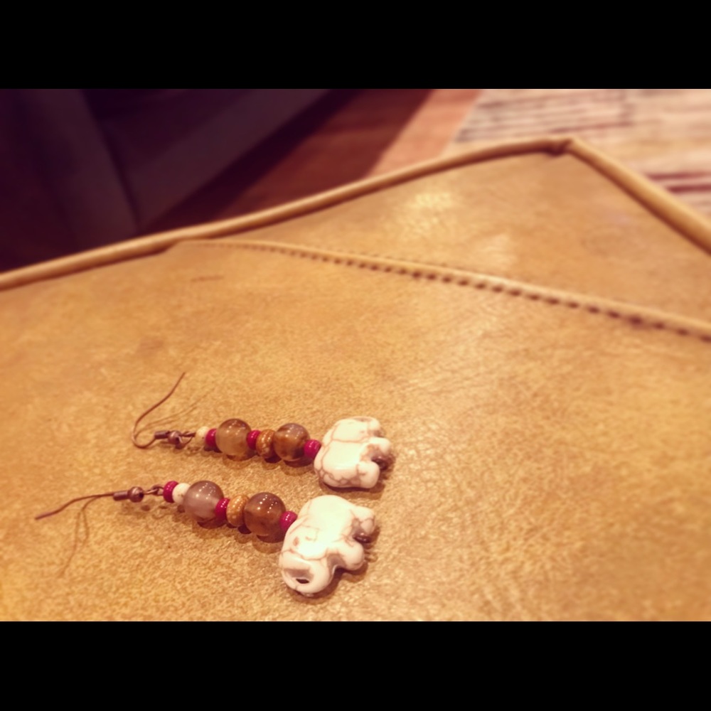 Elephant earrings made by me